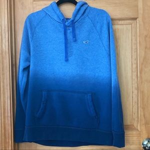 Fleece Hollister Hoodie (Light/Dark Blue)